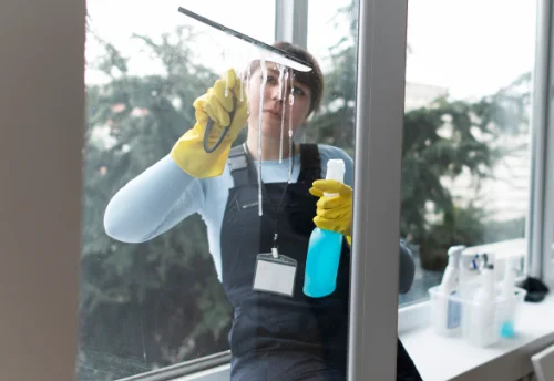Nettoyage de vitres intérieures et extérieures au Chautay